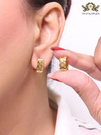 Alphabet L and V embossed hoops