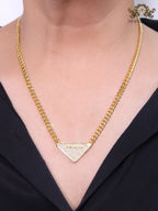 Alphabet cz and gold chain