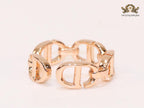 Alphabet CD rose gold plated ring