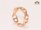 Alphabet CD rose gold plated ring