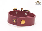 Alphabet D and cherry red belted bracelet