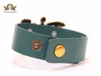 Alphabet D and green belted bracelet