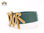 Alphabet D and green belted bracelet