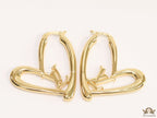 Golden heart shape hoops with alphabets