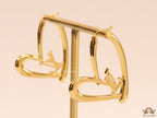 Golden heart shape hoops with alphabets