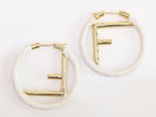 White Alphabet F Hoops