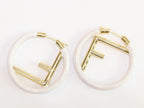 White Alphabet F Hoops