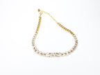 Alphabet D diamond studded chain