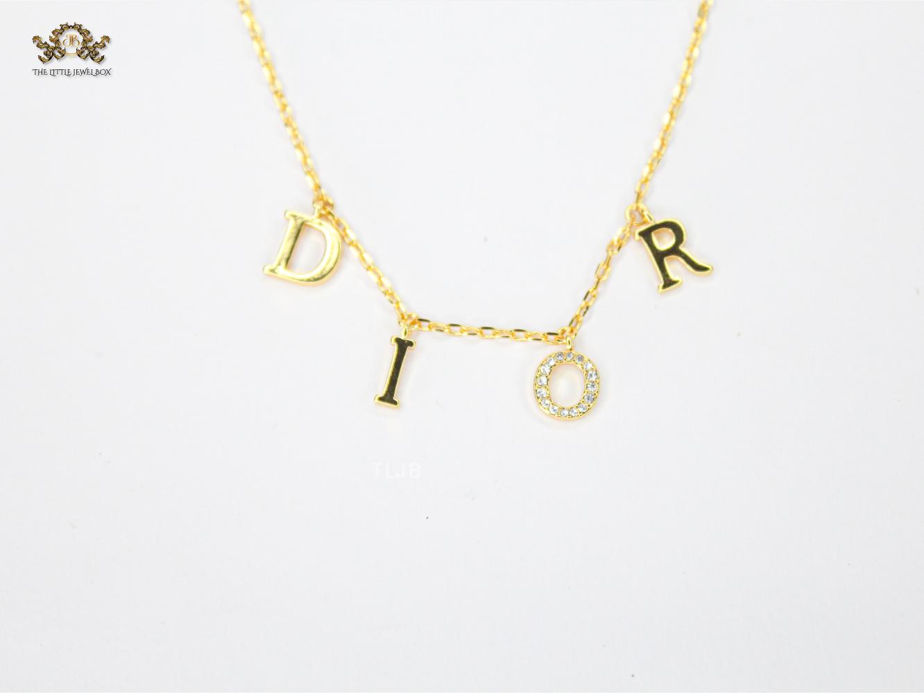 Alphabet D charm chain Small