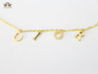 Alphabet D charm chain Small