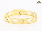 Gold triangle cut bracelet