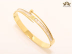 White & gold sleek screw bracelet