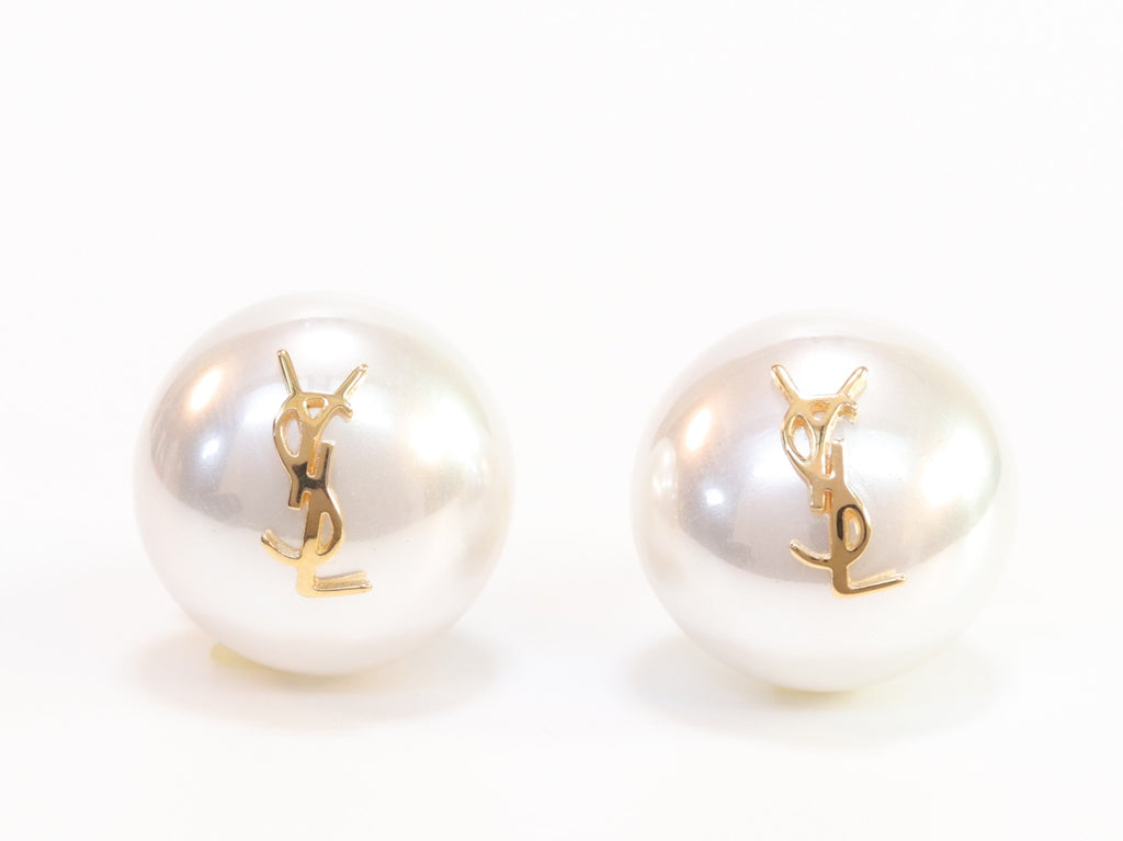 Alphabet YSL white studs