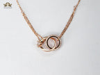 Double O chain in rose gold