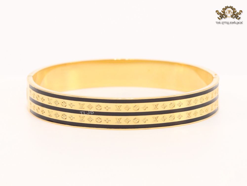 Black & gold stripes bracelet
