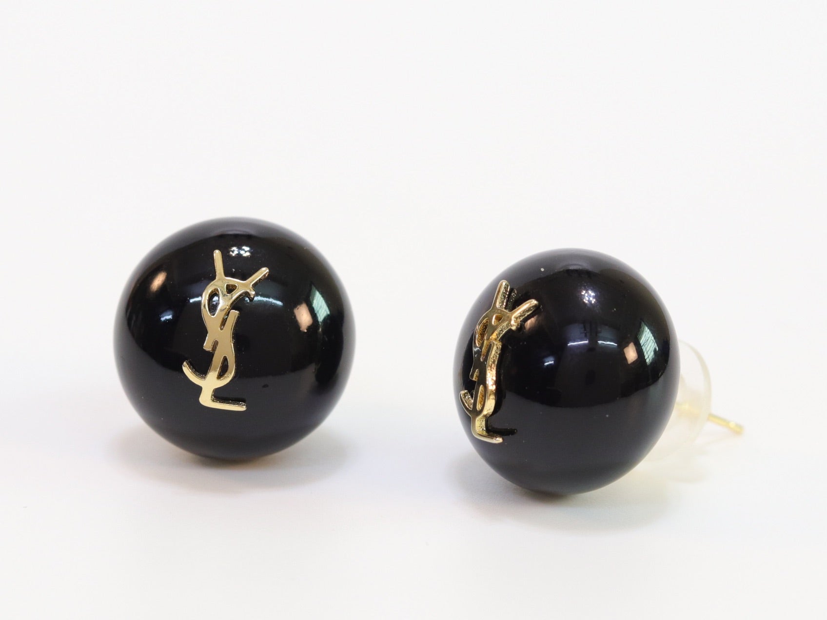 Alphabet YSL black studs