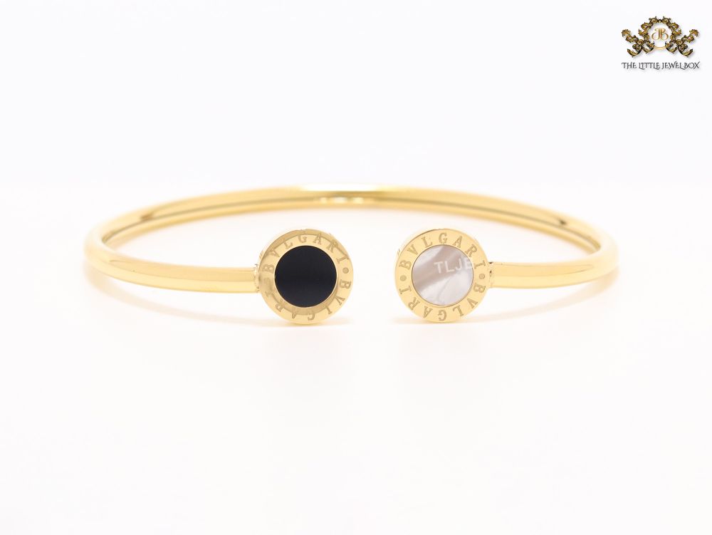 Black & white openable bracelet