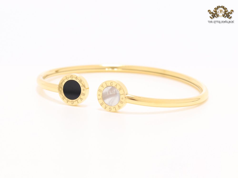 Black & white openable bracelet