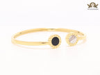 Black & white openable bracelet