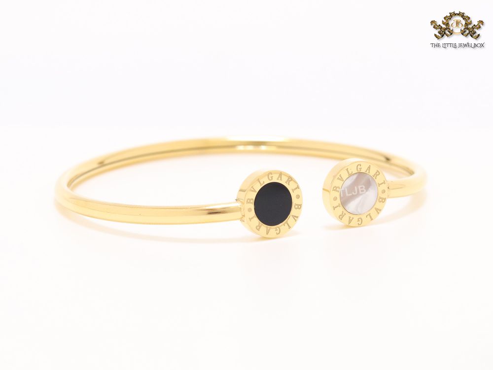 Black & white openable bracelet