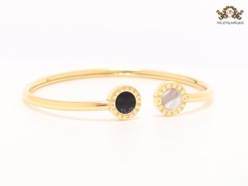 Black & white openable bracelet