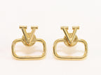 Alphabet V golden studs