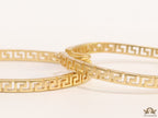 Big designer golden hoops 70mm