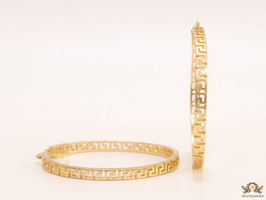 Big designer golden hoops 70mm