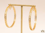 Big designer golden hoops 70mm