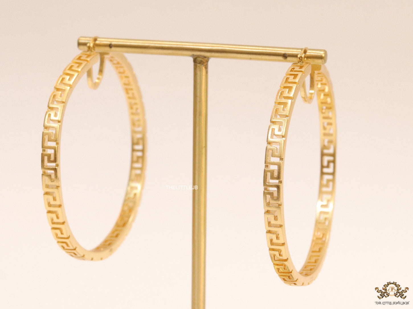 Big designer golden hoops 70mm