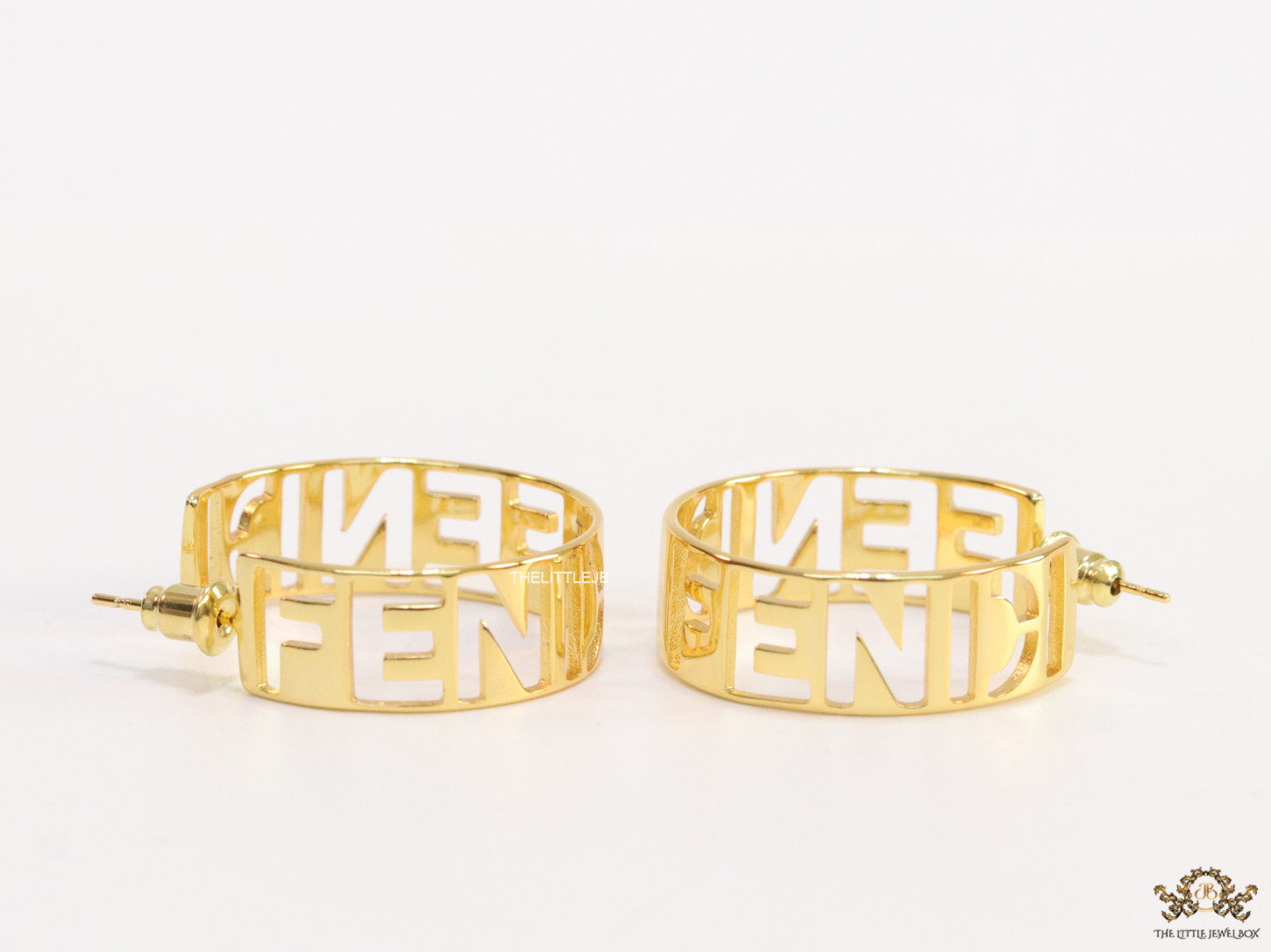 Open golden alphabet cutwork hoops