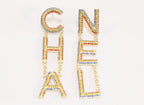 Double C long multicolored dangles