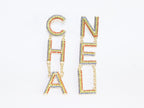 Double C long multicolored dangles