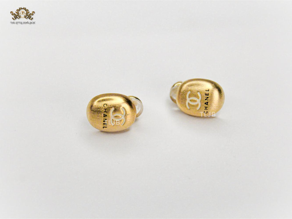Alphabet C gold toned studs