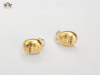 Alphabet C gold toned studs