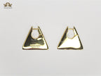 Alphabet BLC gold toned earrings