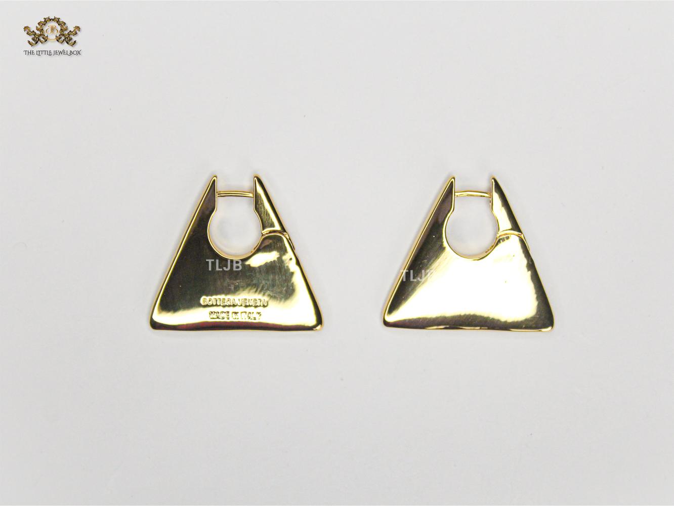 Alphabet BLC gold toned earrings