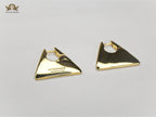 Alphabet BLC gold toned earrings
