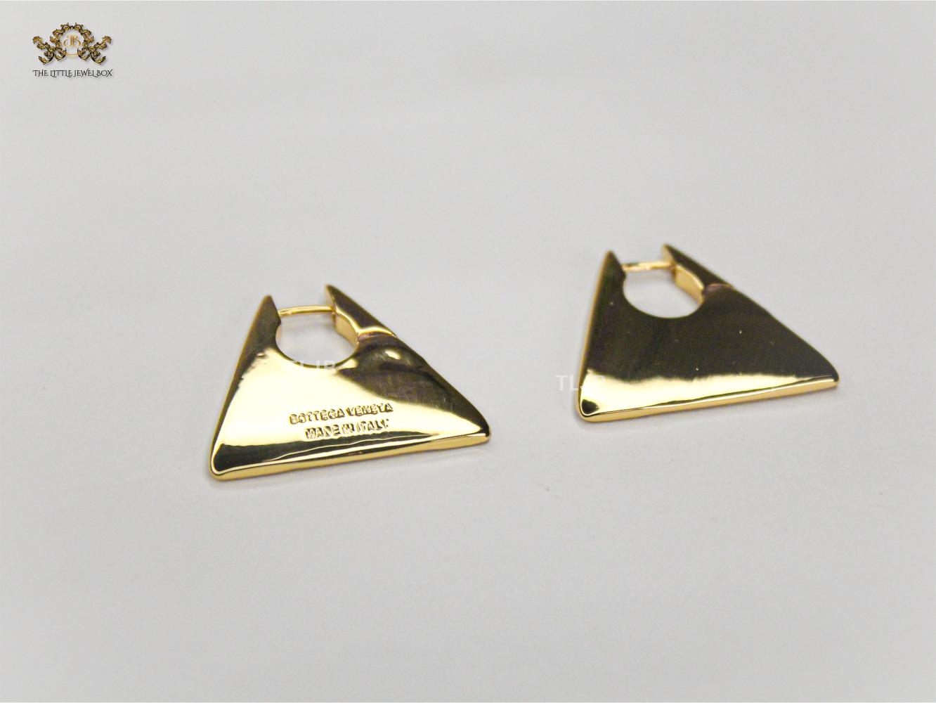 Alphabet BLC gold toned earrings