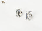 Alphabet B silver studs