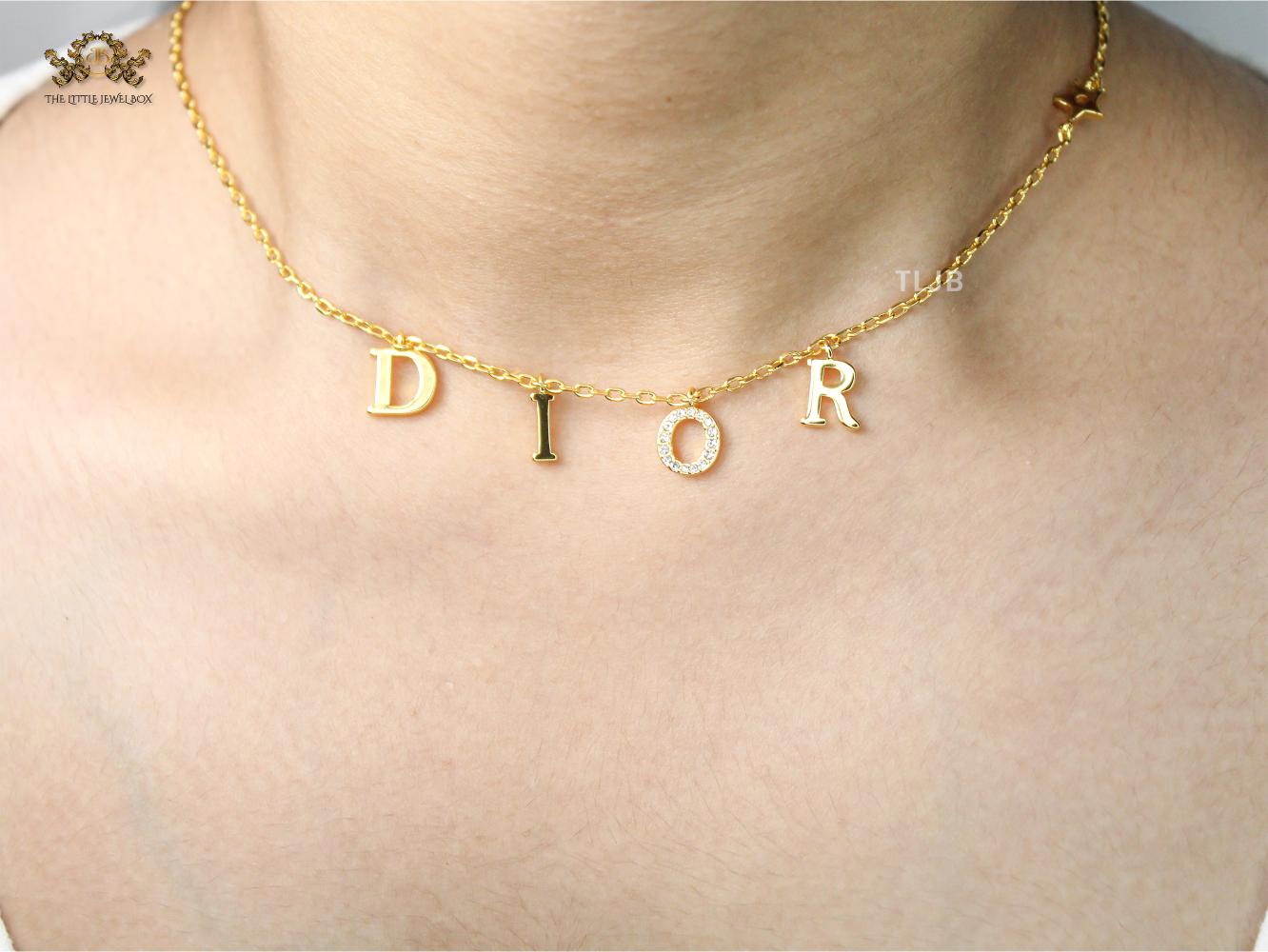 Alphabet D charm chain Small