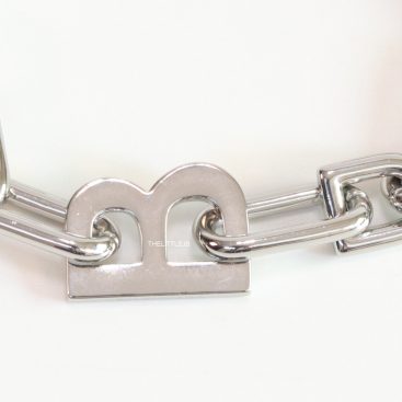 Link Chain bracelet with letter B in platinum plating
