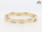 Alphabet L- platinum and gold bracelet