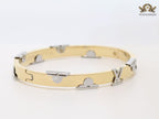 Alphabet L- platinum and gold bracelet