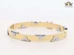 Alphabet L- platinum and gold bracelet