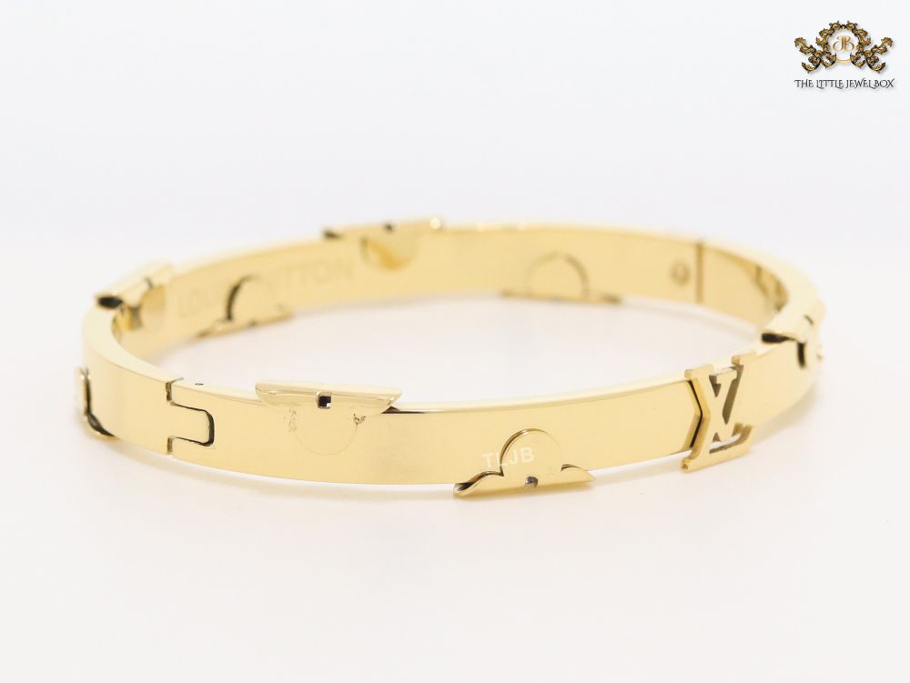 Alphabet L- gold bracelet