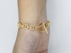 Alphabet H with CZ Gold bracelet