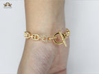Alphabet H with CZ Gold bracelet