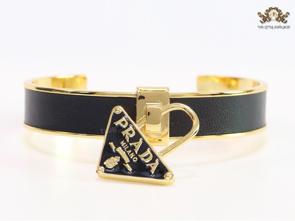 Black alphabet charm bracelet