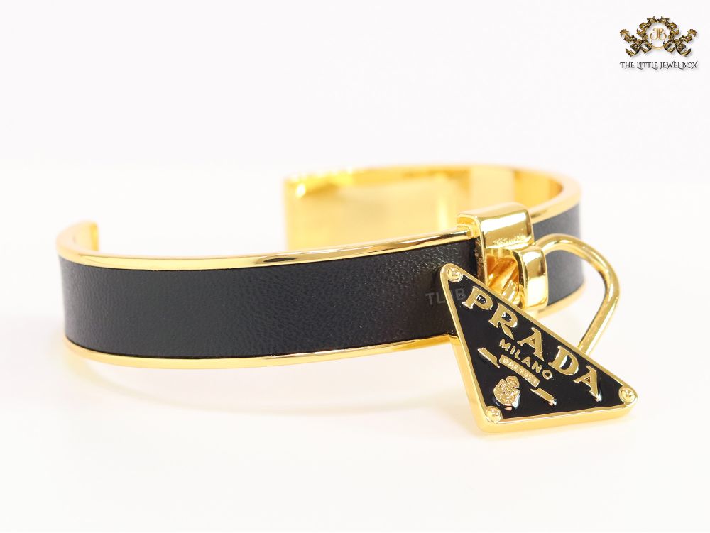 Black alphabet charm bracelet